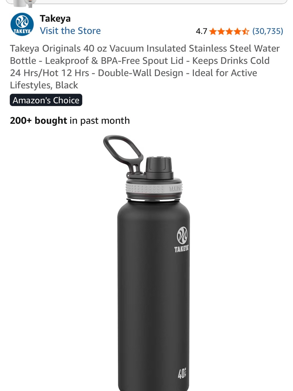 ThermoFlask & Takeya Stainless Water Bottles